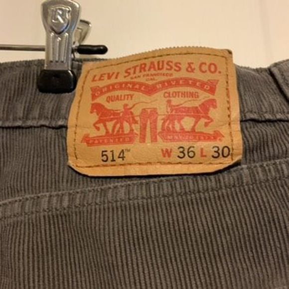 Levi’s 514 Size 36x30 Gray Corduroy Pants - Picture 3 of 7